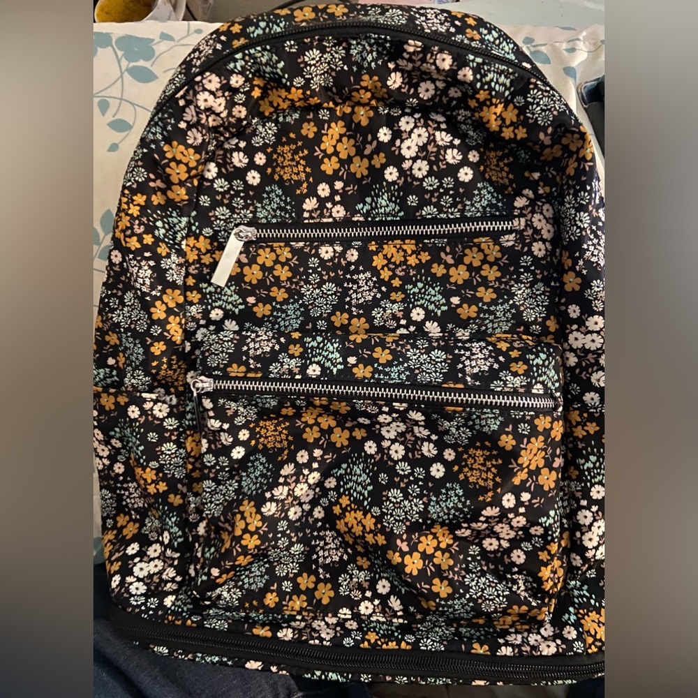 Satiny Floral Backpack